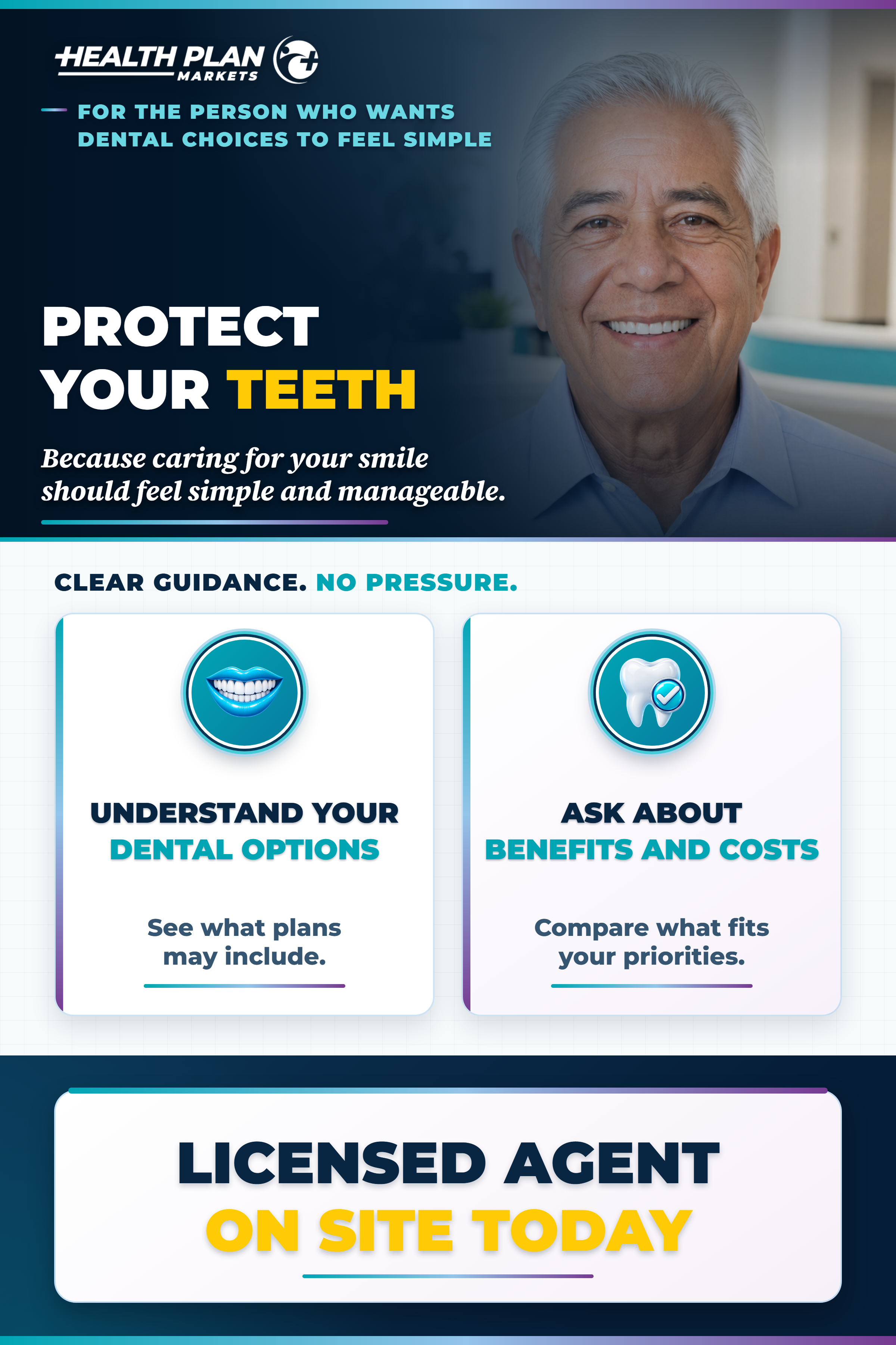 Protect Your Teeth dental health A-frame sign.