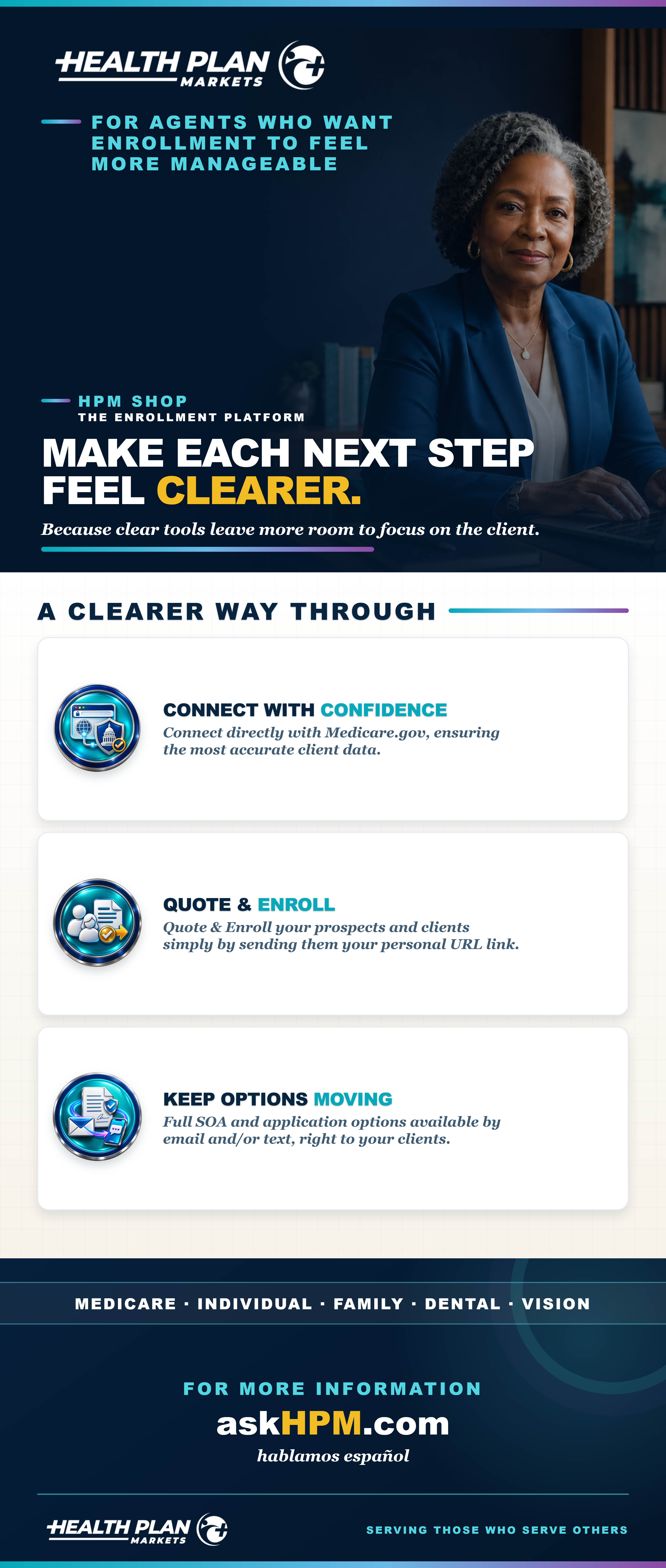 HPM Shop psychological clarity retractable banner.