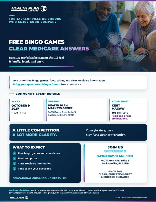 Bingo Games community event flyer, official HPM layout.